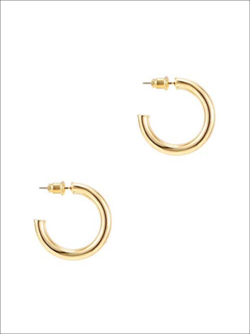 14K Gold Plated Lightweight Hoop Earrings for Women Infinity Hoops